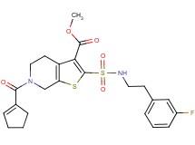 methyl 6-(1-cyclopenten-1-ylcarbonyl)-2-({[2-(3-fluorophenyl)ethyl]amino}sulfonyl)-4,5,6,7-tetrahydrothieno[2,3-c]pyridine-3-carboxylate