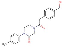 4-{[4-(hydroxymethyl)phenyl]acetyl}-1-(4-methylphenyl)-2-piperazinone