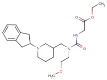 ethyl N-{[{[1-(2,3-dihydro-1H-inden-2-yl)-3-piperidinyl]methyl}(2-methoxyethyl)amino]carbonyl}glycinate
