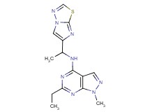 6-ethyl-N-(1-imidazo[2,1-b][1,3,4]thiadiazol-6-ylethyl)-1-methyl-1H-pyrazolo[3,4-d]pyrimidin-4-amine