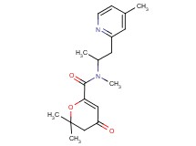 N,2,2-trimethyl-N-[1-methyl-2-(4-methylpyridin-2-yl)ethyl]-4-oxo-3,4-dihydro-2H-pyran-6-carboxamide