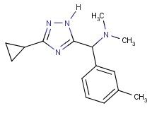 1-(3-cyclopropyl-1H-1,2,4-triazol-5-yl)-N,N-dimethyl-1-(3-methylphenyl)methanamine