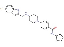 N-cyclopentyl-4-(4-{[(5-fluoro-1H-indol-2-yl)methyl]amino}-1-piperidinyl)benzamide
