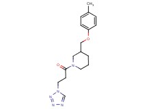 3-[(4-methylphenoxy)methyl]-1-[3-(1H-tetrazol-1-yl)propanoyl]piperidine