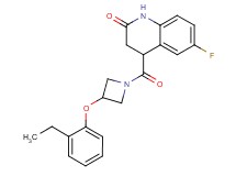 4-{[3-(2-ethylphenoxy)-1-azetidinyl]carbonyl}-6-fluoro-3,4-dihydro-2(1H)-quinolinone