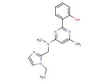 2-{4-[[(1-ethyl-1H-imidazol-2-yl)methyl](methyl)amino]-6-methylpyrimidin-2-yl}phenol