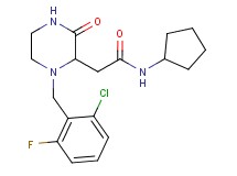2-[1-(2-chloro-6-fluorobenzyl)-3-oxo-2-piperazinyl]-N-cyclopentylacetamide