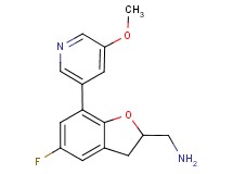 1-[5-fluoro-7-(5-methoxypyridin-3-yl)-2,3-dihydro-1-benzofuran-2-yl]methanamine