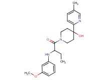 1-{2-[(3-methoxyphenyl)amino]butanoyl}-4-(5-methylpyridin-2-yl)piperidin-4-ol