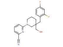 6-[3-(2,4-difluorobenzyl)-3-(hydroxymethyl)piperidin-1-yl]pyridine-2-carbonitrile
