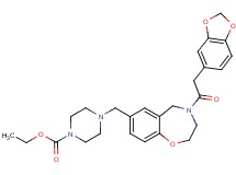 ethyl 4-{[4-(1,3-benzodioxol-5-ylacetyl)-2,3,4,5-tetrahydro-1,4-benzoxazepin-7-yl]methyl}-1-piperazinecarboxylate