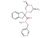 2-[(2R*,6S*)-2,6-dimethyl-4-morpholinyl]-N-methyl-N-(3-pyridinylmethyl)-2-indanecarboxamide
