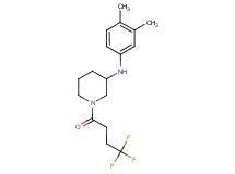 N-(3,4-dimethylphenyl)-1-(4,4,4-trifluorobutanoyl)-3-piperidinamine
