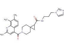 N-[3-(1H-imidazol-1-yl)propyl]-6-[(2,7,8-trimethyl-4-quinolinyl)carbonyl]-6-azaspiro[2.5]octane-1-carboxamide