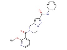 5-[(2-methoxypyridin-3-yl)carbonyl]-N-phenyl-4,5,6,7-tetrahydropyrazolo[1,5-a]pyrazine-2-carboxamide