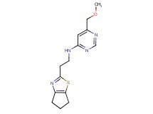 N-[2-(5,6-dihydro-4H-cyclopenta[d][1,3]thiazol-2-yl)ethyl]-6-(methoxymethyl)pyrimidin-4-amine