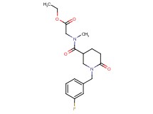 ethyl N-{[1-(3-fluorobenzyl)-6-oxo-3-piperidinyl]carbonyl}-N-methylglycinate