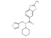 N-cyclohexyl-2-methyl-N-(3-thienylmethyl)-1,3-benzothiazole-6-carboxamide