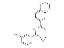 N-[cyclopropyl(4-methylpyridin-2-yl)methyl]-2,3-dihydro-1,4-benzodioxine-6-carboxamide