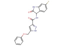 N-(6-fluoro-2-oxo-2,3-dihydro-1H-indol-3-yl)-5-(phenoxymethyl)-1H-pyrazole-3-carboxamide