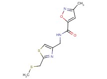 3-methyl-N-({2-[(methylthio)methyl]-1,3-thiazol-4-yl}methyl)isoxazole-5-carboxamide