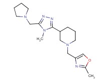 1-[(2-methyl-1,3-oxazol-4-yl)methyl]-3-[4-methyl-5-(pyrrolidin-1-ylmethyl)-4H-1,2,4-triazol-3-yl]piperidine