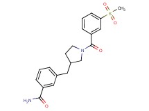 3-({1-[3-(methylsulfonyl)benzoyl]pyrrolidin-3-yl}methyl)benzamide