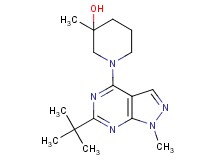 1-(6-tert-butyl-1-methyl-1H-pyrazolo[3,4-d]pyrimidin-4-yl)-3-methyl-3-piperidinol