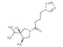 (3R*,4R*)-3-isopropyl-4-methyl-1-[4-(1H-1,2,4-triazol-1-yl)butanoyl]pyrrolidin-3-ol