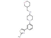 1-[3-(2-methyl-1,3-thiazol-4-yl)phenyl]-N-(tetrahydro-2H-pyran-3-ylmethyl)-4-piperidinamine