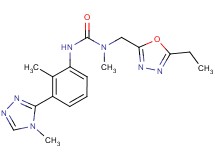 N-[(5-ethyl-1,3,4-oxadiazol-2-yl)methyl]-N-methyl-N'-[2-methyl-3-(4-methyl-4H-1,2,4-triazol-3-yl)phenyl]urea