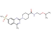 N-(2-isopropoxyethyl)-1-[4-methyl-7-(methylsulfonyl)-2-quinazolinyl]-4-piperidinecarboxamide