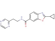2-cyclopropyl-N-[2-(2-pyrazinyl)ethyl]-1,3-benzoxazole-6-carboxamide