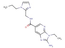 2-amino-3-ethyl-N-[(1-propyl-1H-imidazol-2-yl)methyl]-3H-imidazo[4,5-b]pyridine-6-carboxamide