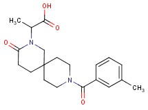 2-[9-(3-methylbenzoyl)-3-oxo-2,9-diazaspiro[5.5]undec-2-yl]propanoic acid