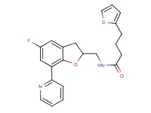 N-{[5-fluoro-7-(2-pyridinyl)-2,3-dihydro-1-benzofuran-2-yl]methyl}-4-(2-thienyl)butanamide