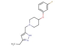 1-[(3-ethyl-1H-pyrazol-5-yl)methyl]-4-(3-fluorophenoxy)piperidine