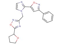 3-{[2-(3-phenylisoxazol-5-yl)-1H-imidazol-1-yl]methyl}-5-(tetrahydrofuran-2-yl)-1,2,4-oxadiazole