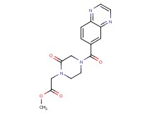 methyl [2-oxo-4-(6-quinoxalinylcarbonyl)-1-piperazinyl]acetate