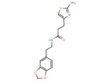 3-(2-amino-1,3-thiazol-4-yl)-N-[2-(1,3-benzodioxol-5-yl)ethyl]propanamide