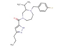 1-(4-fluorobenzyl)-2-isopropyl-4-[(3-propyl-1H-pyrazol-5-yl)carbonyl]-1,4-diazepane
