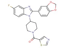 2-(1,3-benzodioxol-5-yl)-5-fluoro-1-[1-(1,3-thiazol-5-ylcarbonyl)-4-piperidinyl]-1H-benzimidazole