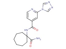 N-[1-(aminocarbonyl)cycloheptyl]-2-(4H-1,2,4-triazol-4-yl)isonicotinamide