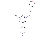 2-methyl-6-piperidin-4-yl-N-[2-(tetrahydrofuran-3-yl)ethyl]pyrimidin-4-amine