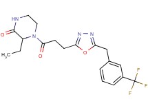 3-ethyl-4-(3-{5-[3-(trifluoromethyl)benzyl]-1,3,4-oxadiazol-2-yl}propanoyl)-2-piperazinone
