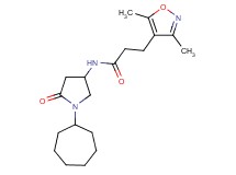 N-(1-cycloheptyl-5-oxo-3-pyrrolidinyl)-3-(3,5-dimethyl-4-isoxazolyl)propanamide