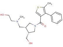 2-[({(3R*,4R*)-4-(hydroxymethyl)-1-[(5-methyl-4-phenyl-3-thienyl)carbonyl]pyrrolidin-3-yl}methyl)(methyl)amino]ethanol