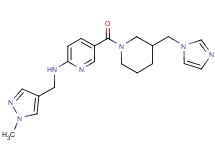 5-{[3-(1H-imidazol-1-ylmethyl)-1-piperidinyl]carbonyl}-N-[(1-methyl-1H-pyrazol-4-yl)methyl]-2-pyridinamine