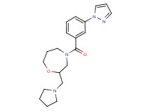 4-[3-(1H-pyrazol-1-yl)benzoyl]-2-(1-pyrrolidinylmethyl)-1,4-oxazepane