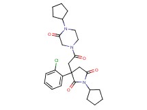 3-(2-chlorophenyl)-1-cyclopentyl-3-[2-(4-cyclopentyl-3-oxo-1-piperazinyl)-2-oxoethyl]-2,5-pyrrolidinedione